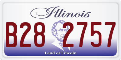 IL license plate B282757