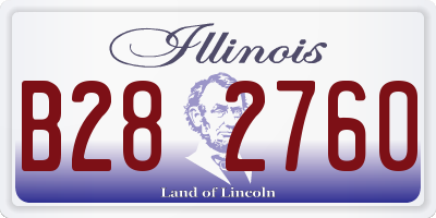 IL license plate B282760