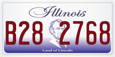 IL license plate B282768