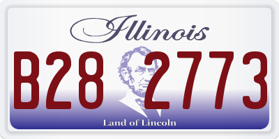 IL license plate B282773