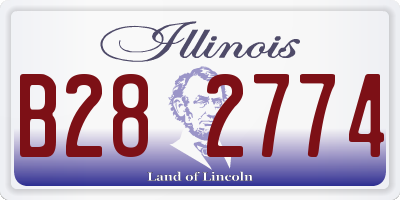 IL license plate B282774