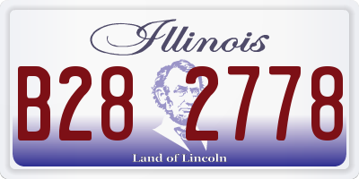 IL license plate B282778