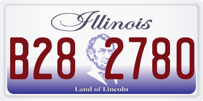 IL license plate B282780