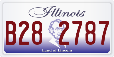 IL license plate B282787