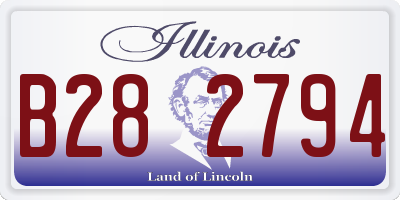 IL license plate B282794