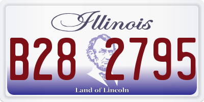IL license plate B282795