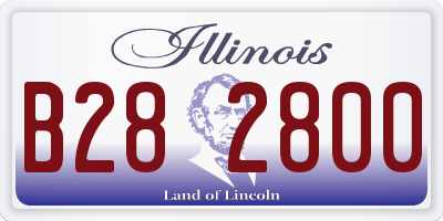 IL license plate B282800