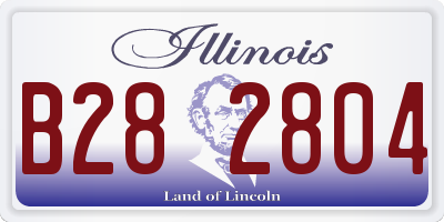 IL license plate B282804