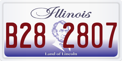 IL license plate B282807