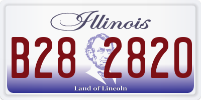 IL license plate B282820