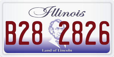 IL license plate B282826