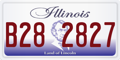 IL license plate B282827