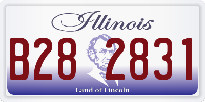 IL license plate B282831