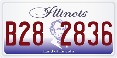 IL license plate B282836