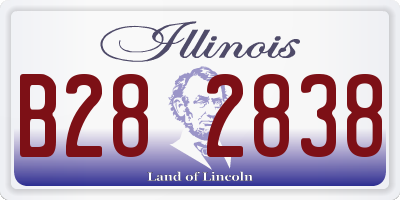 IL license plate B282838