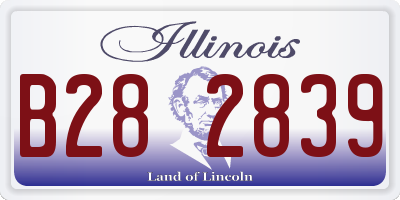 IL license plate B282839