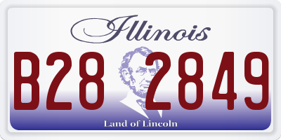 IL license plate B282849