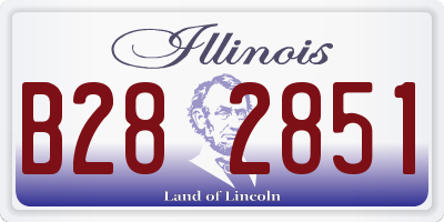 IL license plate B282851
