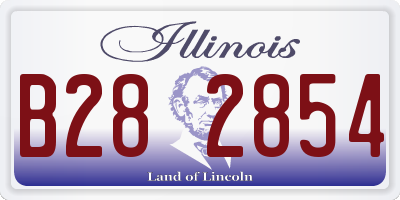 IL license plate B282854