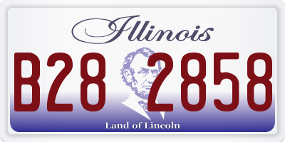 IL license plate B282858