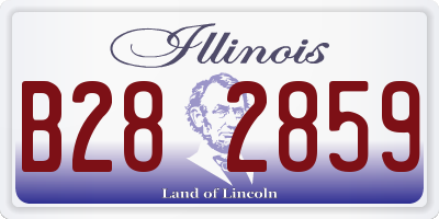 IL license plate B282859