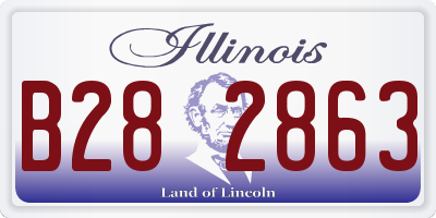IL license plate B282863