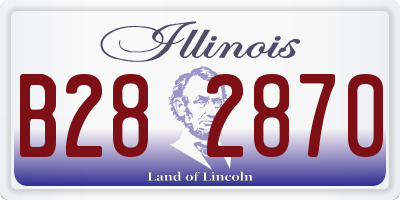 IL license plate B282870