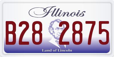 IL license plate B282875