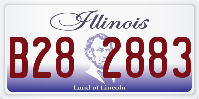 IL license plate B282883