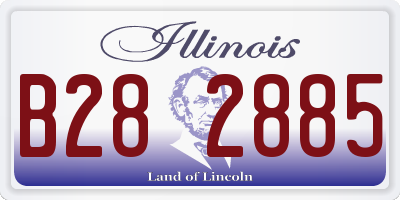 IL license plate B282885