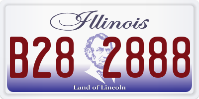 IL license plate B282888