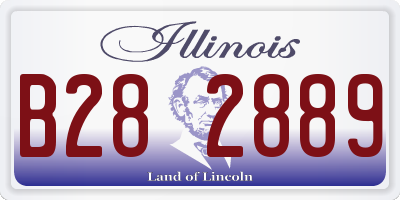 IL license plate B282889