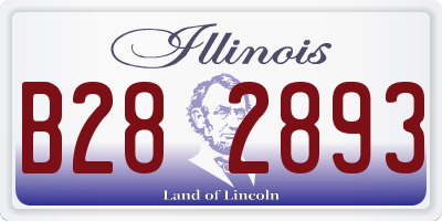 IL license plate B282893