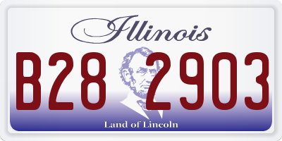 IL license plate B282903