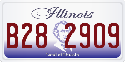 IL license plate B282909