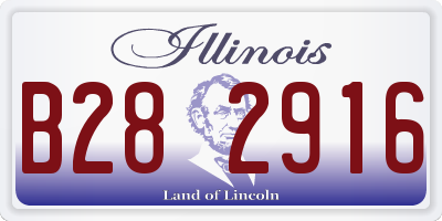 IL license plate B282916