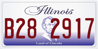IL license plate B282917