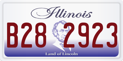 IL license plate B282923