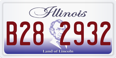 IL license plate B282932