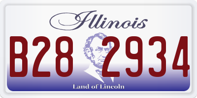 IL license plate B282934