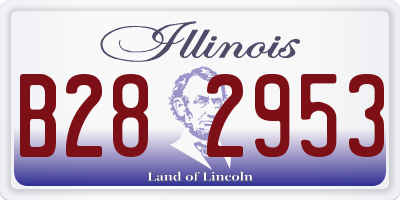 IL license plate B282953