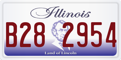 IL license plate B282954