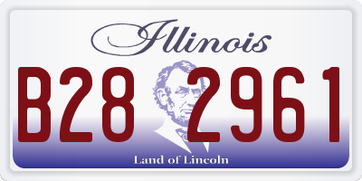 IL license plate B282961