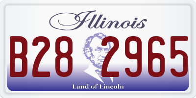 IL license plate B282965