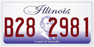 IL license plate B282981