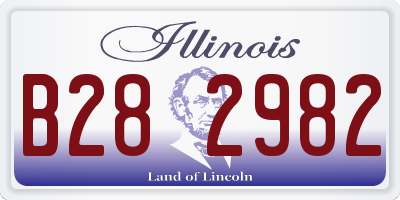 IL license plate B282982