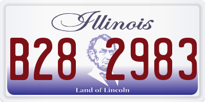 IL license plate B282983