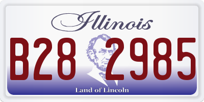 IL license plate B282985