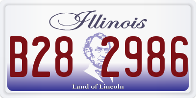 IL license plate B282986