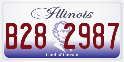IL license plate B282987